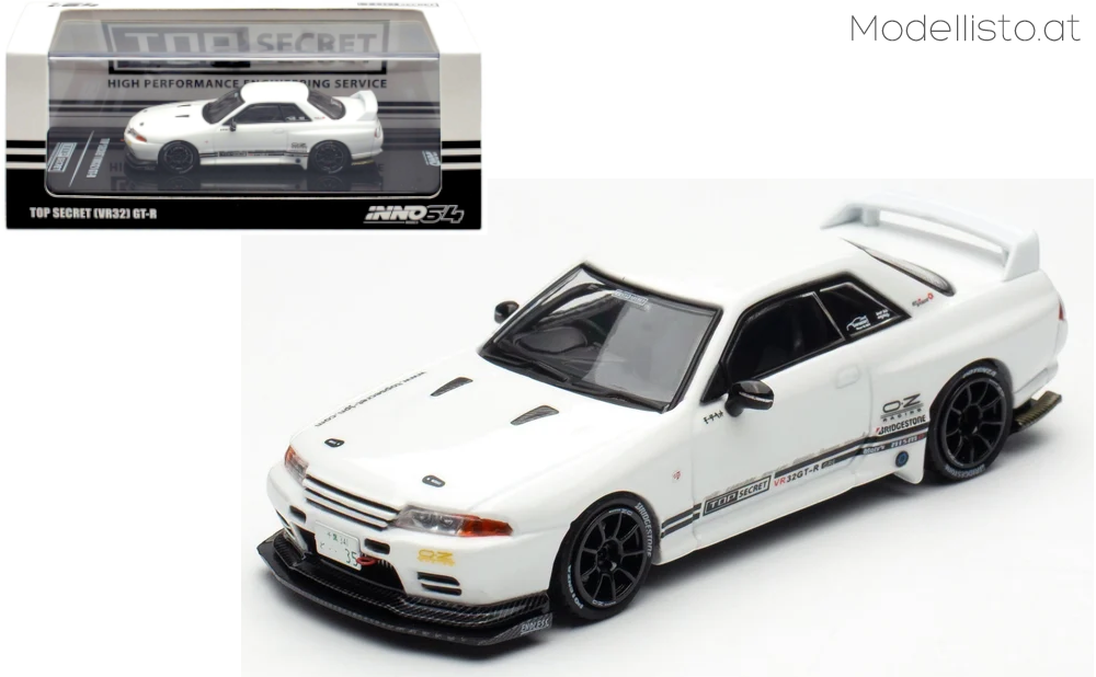 IN64-VR32TS-WHITE INNO64 Nissan GT-R (VR32) Top Secret, white